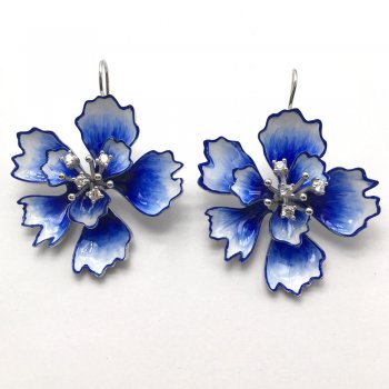 High-end earrings customized enamel fashionable and luxurious jewelry