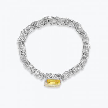 Creative Fancy Yellow Bracelet Micro-Inlay Technology