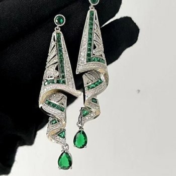 Chinese ethnic style retro satin style earrings