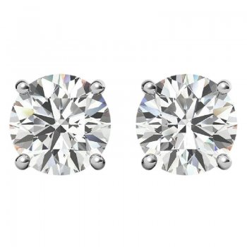 Hot selling 925 sterling silver electroplated platinum round high carbon diamond snowflake single stone earrings