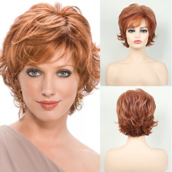 New Orange Fashion Ladies Short Curly Hair Chemical Fiber Wig