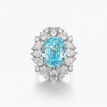 Fashion high-end jewelry 925 silver Paraiba ring